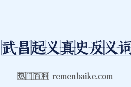 武昌起义真史反义词是什么意思的图片